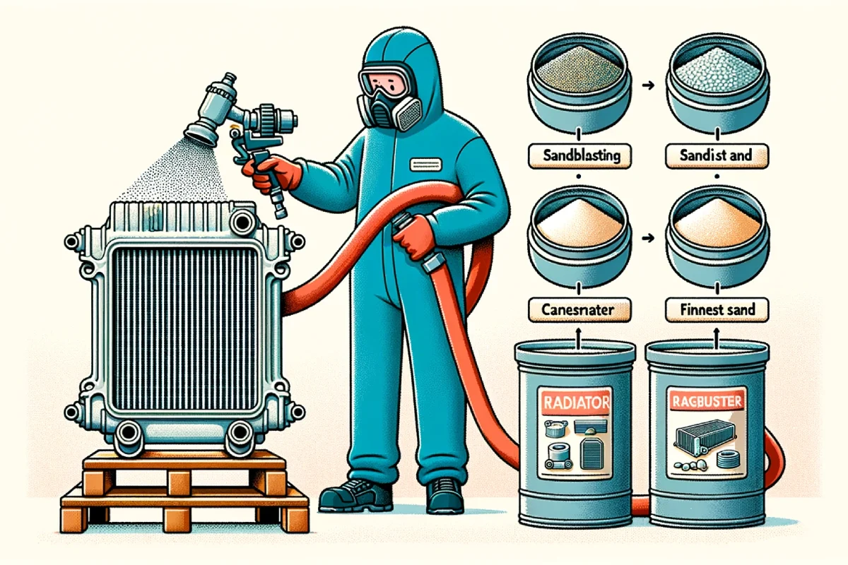 Sablage de radiateur : l'importance du choix du sable et des granulats
