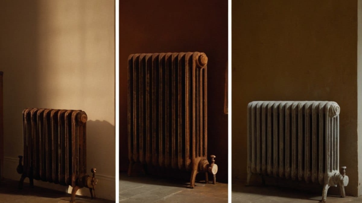 Avant-après nettoyage radiateur fonte : transformation spectaculaire d'un ancien chauffage rénové et efficace