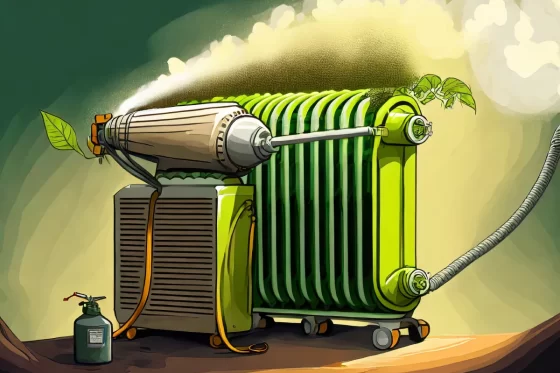 illustration Économie et écologie du sablage de radiateur